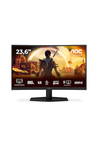 Aoc C24g42e 24" 180 Hz 0,5ms Freesync Hdr10 Fast Va Oyuncu Monitörü