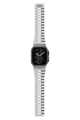 Watch Ultra 49mm Skinarma Gemini Serisi Tpu Magnetik Silikon Kordon Beyaz-siyah Beyaz - Siyah