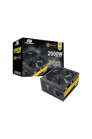 Power Boost 2000W 80+ Gold 14 CM Fan Aktif PFC Güç Kaynağı