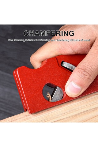 Vkemall Ahşap Taşlama Ve Kenar Düzenleme Aleti, Paslanmaz Çelik El Fırçası, 45 Derece Eğim Ayarı, Ergonomik Tasarım, Kırmızı
