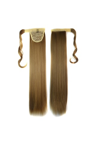 Cbtx 18m22 Görünmez Dikişsiz Bandaj Tarzı Peruk Uzun Düz Saç Peruk At Kuyruğu