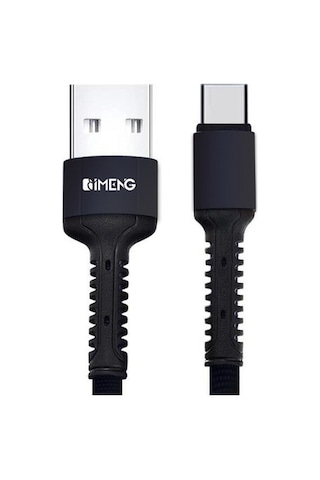 İmeng ML810 3 A Usb A To Type-C Pro Braided Örgülü Data Hızlı Şarj Kablo Siyah