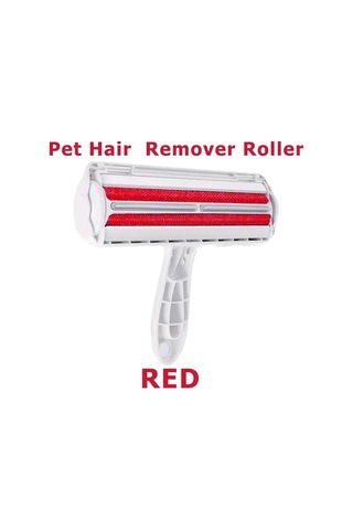 Evcil Hayvan Tüy Çıkarıcı Rulo - Kendi Kendini Temizleyen Tabanlı Köpek Ve Kedi Kürk Sökücü - Verimli Hayvan Tüy Alma Aracı - Mobilyalar İçin Mükemmel Kırmızı