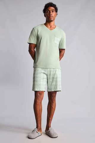 Defacto %100 Pamuk New Regular Fıt Kısa Kollu 2li Açık Yeşil Şortlu Pijama Takımı I0877ax26hsgn1107 Yeşil-gn1107