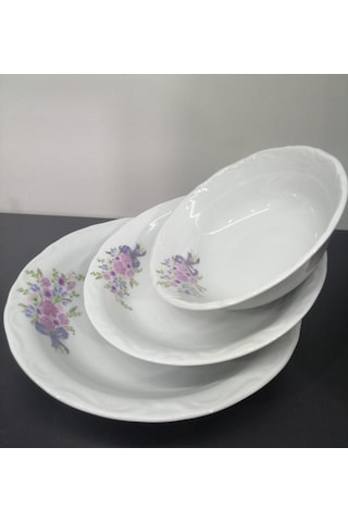 Porland Porselen Buket 18 Parça Yemek Takımı