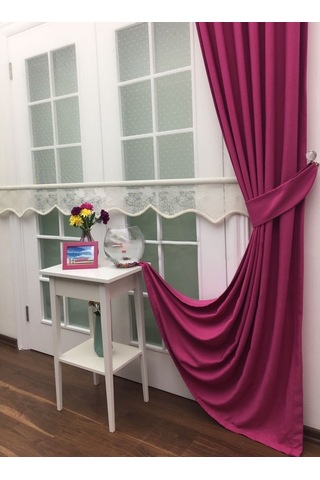 Taç Soft Fuşya Fon Perde Fuşya