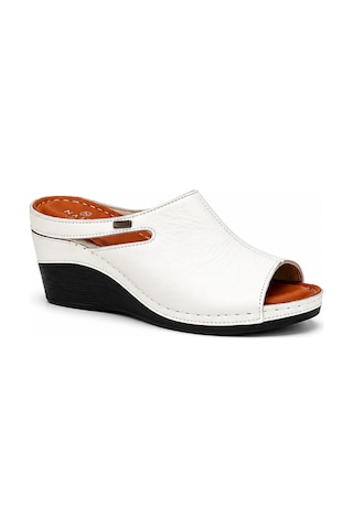 N Napa Shoe Np.1001.beyaz Deri Terlik