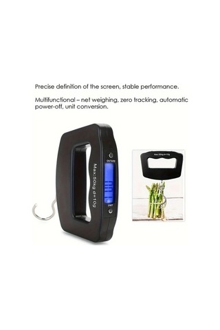 Trendooze Portatif El Tipi 23lb Siyah Dijital Bavul, 110 Kapasiteli Lcd Ekran Hediye Siyah