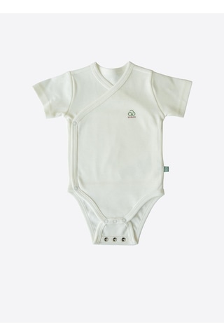 Kitikate Organik New Basic Uzayan Kruvaze Kısa Kol Body Ekru Ekru