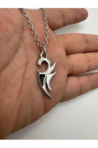 Ninja Yıldızı Shuriken Figürlü Kolye 60 Cm Zincirli Zamak Kaplama Unisex Savaşçı Aksesuar Çok renkli