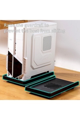 Sones Bilgisayar Ana Bilgisayar Braketi Masaüstü Şasi Mobil Tepsi Tabanı Yükseltme Rafı Makaralı, Özellikler: Evrensel Tekerlek + Düz Tekerlek