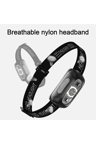 Suofeng Siyah Led Baş Feneri, 800mah Li-pil, Usb Hızlı Şarj, Ipx4 Su Geçirmez, Kızılötesi Ellik Sensör, 4 Aydınlatma Modu, 60 Ayarı, Acil Tamir/ışıklandırma Siyah