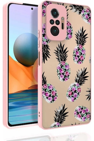 Xiaomi Redmi Note 10 Pro Kılıf Desenli Kamera Korumalı Parlak Zore Nora Kapak NO1