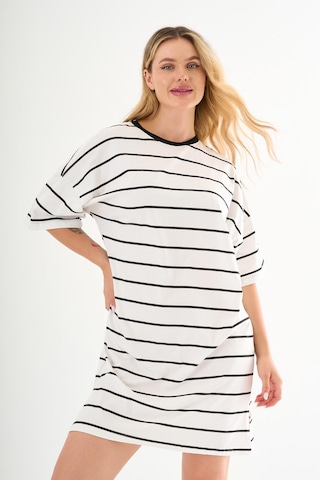 Alexandergardı Bisiklet Yaka Oversize Tunik Beyaz