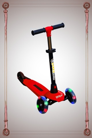 Scooter Yeni Leddy 3tekerli Led Işıklı 2+yaş 50kğ Taşıma Kapasiteli 3kademe Direksiyon Kırmızı