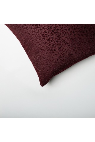 Sezyon Yuna Desenli 45 45 Bordo Kırlent Kılıfı Bordo