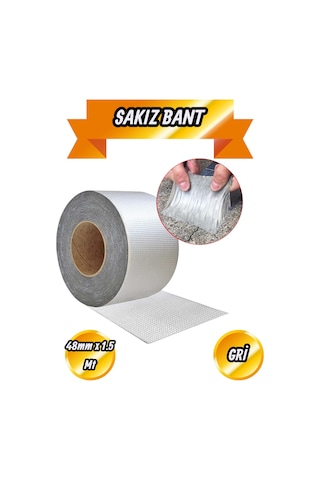 Çatı İzolasyon 48 Mm X 1,5 Mt Su Sızdırmazlık Geçirmez Yalıtım Çamur Boru Sakız Tamir Bant Bandı