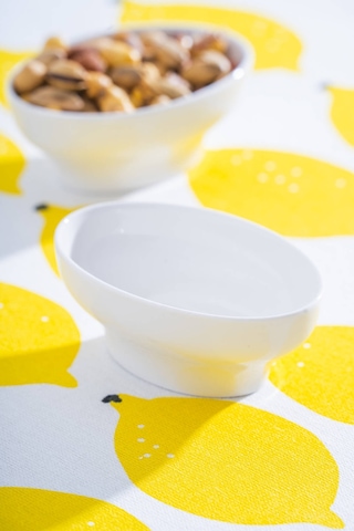 Acar Aria Oval Mini Kase - 10 Cm Beyaz