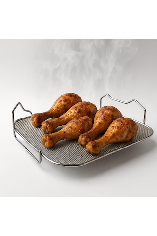Lexroo 3000 Serisi Hava Fritöz Uyumlu Buhar Pişirme Aparatı, 304 Paslanmaz Çelik
