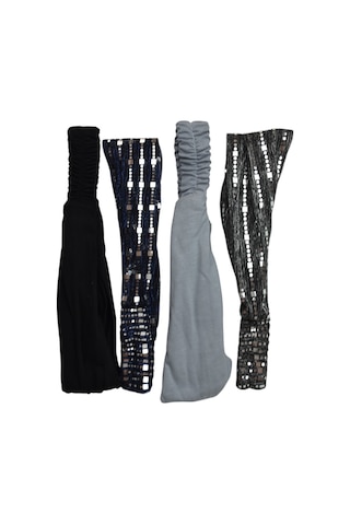 Lastikli Bandana 4 Lü Set Kahverengi