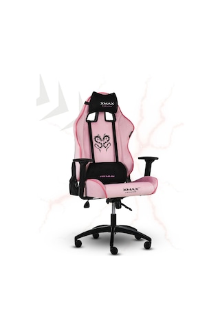 Rio Balerion Terletmez Kadife Kumaş Pembe Gaming Oyuncu Koltuğu -1 Pembe