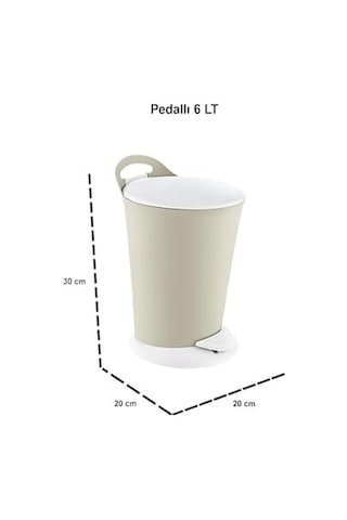 Penguen Pedallı Çöp Kovası Ve Klozet Fırçası Set Latte Siyah