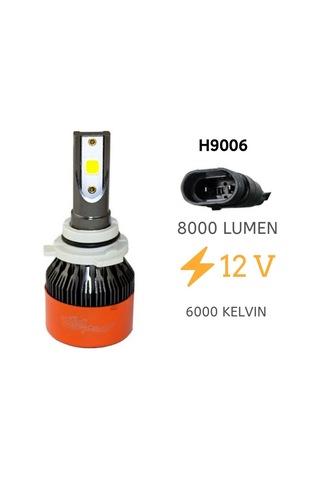 Led Far Ampulü Beyaz 48W 12V 8000Lm H9006 Laam98