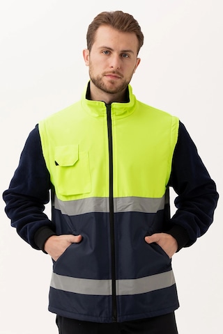 Pendula Mont - Soğuk Havalara Uygun Reflektörlü İş Montu Yüksek Görünürlük F.sarı--lacivert