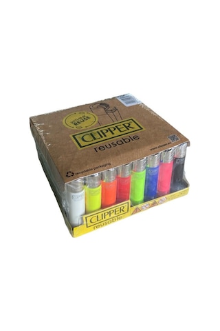 Clipper Renkli Micro Taşlı Çakmak 48 Adet 5732