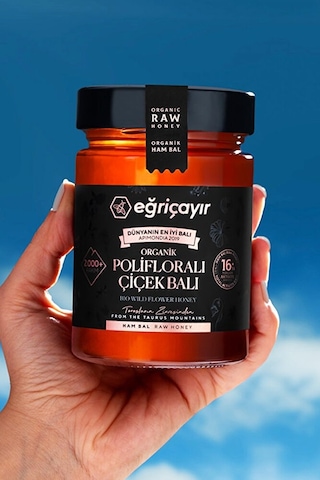 Eğriçayır Organik Polifloralı Çok Çiçekli Bal 3 x 450 G