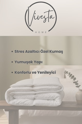 Tek Kişilik Anti Stress Yorgan 155x215 Cm Uykuda Yenilenmenin Anahtarı Beyaz