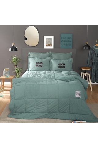 Karaca Home Motto Cotton Comfort Çift Kişilik Petrol