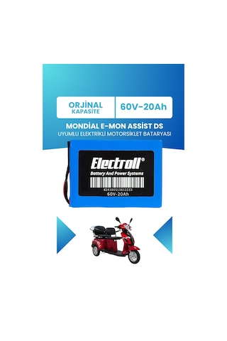 Mondial E-mon Assist Ds Uyumlu Batarya Lifepo4 60v 20ah