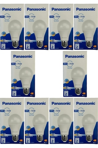 Panasonic 10,5w 75w 2700k Sarı Işık E27 Duylu Led Ampul 10 Adet