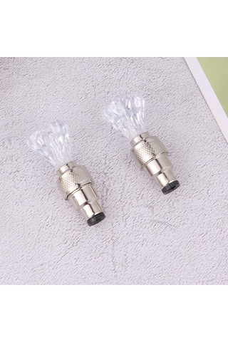 7pcs Led Tekerlek Lambaları Valf Kapakları Işıklar Tekerlek Lastik Lastik Valf Tozu Gövdesi Kapak Lastik Hareketi Neon Işık Lambası Araba Bisikleti Bisiklet Malzemeleri Mavi Açık Mavi