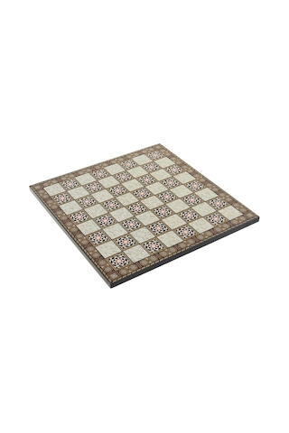 Metal Klasik Satranç Takımı Antik Ve Sedef Desenli Mdf Ahşap Sat
