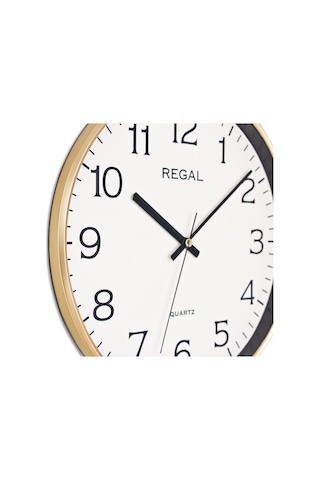 0250 Gı Ince Çerçeve Slim Regal Duvar Saati Bej
