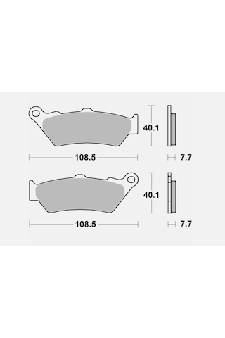 Brembo 07bb03sp 2011-2019 Ducati Diavel Carbon Uyumlu Arka Fren Balatası Sinterli Balata