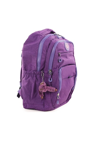 Bizoon Np292 Unisex Su Geçirmez Kumaş Günlük Okul Seyahat Mor Sırt Çantası