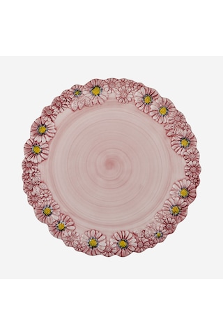 Pembe Seramik Servis Tabağı 36 Cm