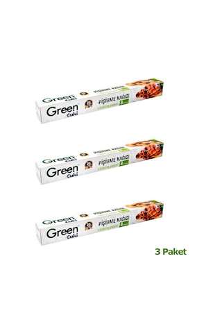 Green Cuki Yağlı Fırın Tepsi Pişirme Kızarma Kağıdı - 8 Metre - 3 Kutu