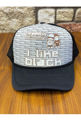 Hamze Trucker Model Baskılı Hafif Yazlık Beyzbol Cap Şapka Beyaz