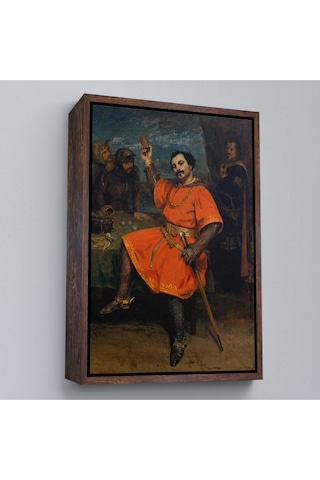 Çerçeveli Gustave Courbet - Louis Gueymard Şeytan Robert Rolünde Tablo-7356