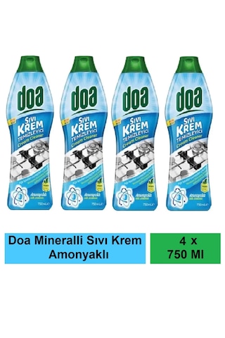 Doa Sıvı Krem Amonyaklı Temizleyici 750 Ml Vegan X 2 Adet 4'lü Set