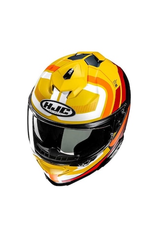 Hjc İ71Vız Mc3sf Kapalı Kask Beyaz - Kırmızı - Sarı