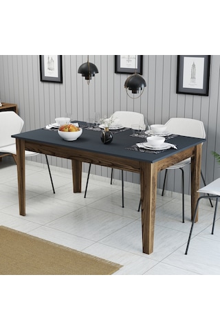 Milan Yemek Masası - Ceviz / Antrasit