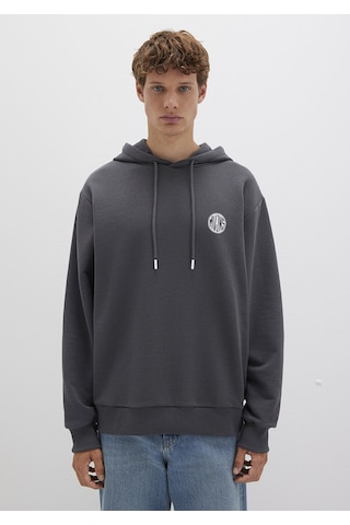 Mavi - Mvjns Logo Baskılı Kapüşonlu Antrasit Sweatshirt 0611786-80106 Antrasit