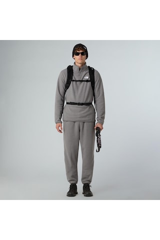 The North Face M Glacier Fleece 1/4 Zip Jacket Erkek Polar-30531 Gri
