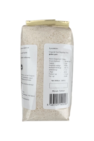 Ketbox Organik Tam Buğday Unu 300 G