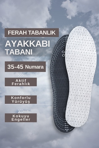 Silver Ayakkabı Koku Ve Ter Önleyici Tabanlık - Gözenekli Konfor Tabanı 35-45